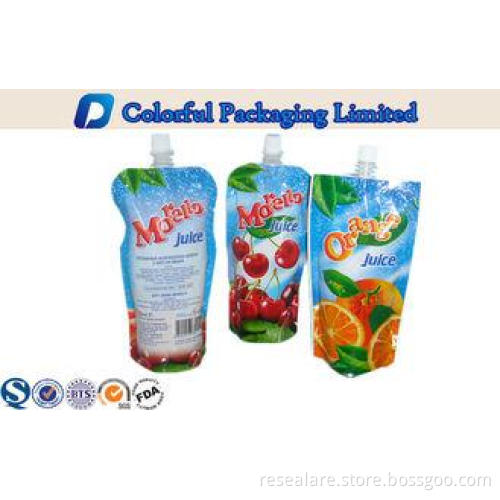 250ml Beverage Laminated Stand Up Pouch With Spout , liquid